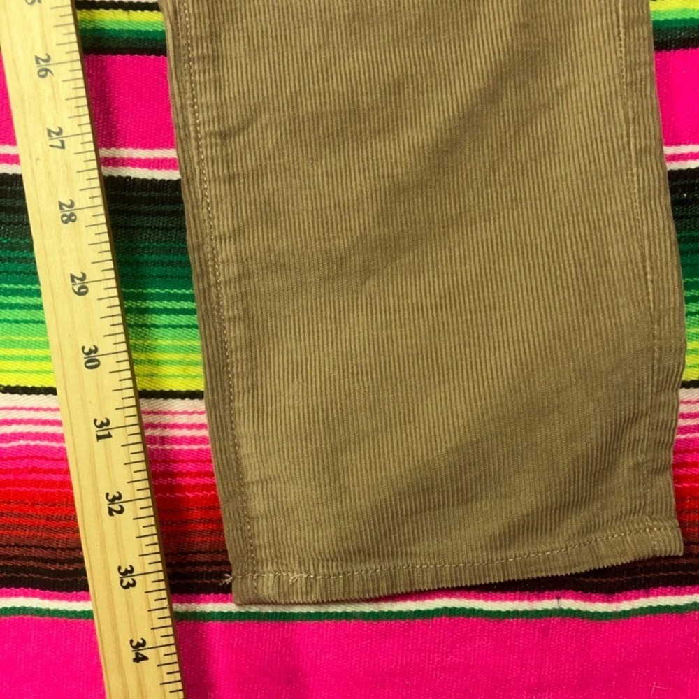 J Crew Pants Mens 32x34 (Fit 34x32) Brown Corduroy 484 Slim Straight Leg - Picture 7 of 10